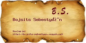 Bojsits Sebestyén névjegykártya